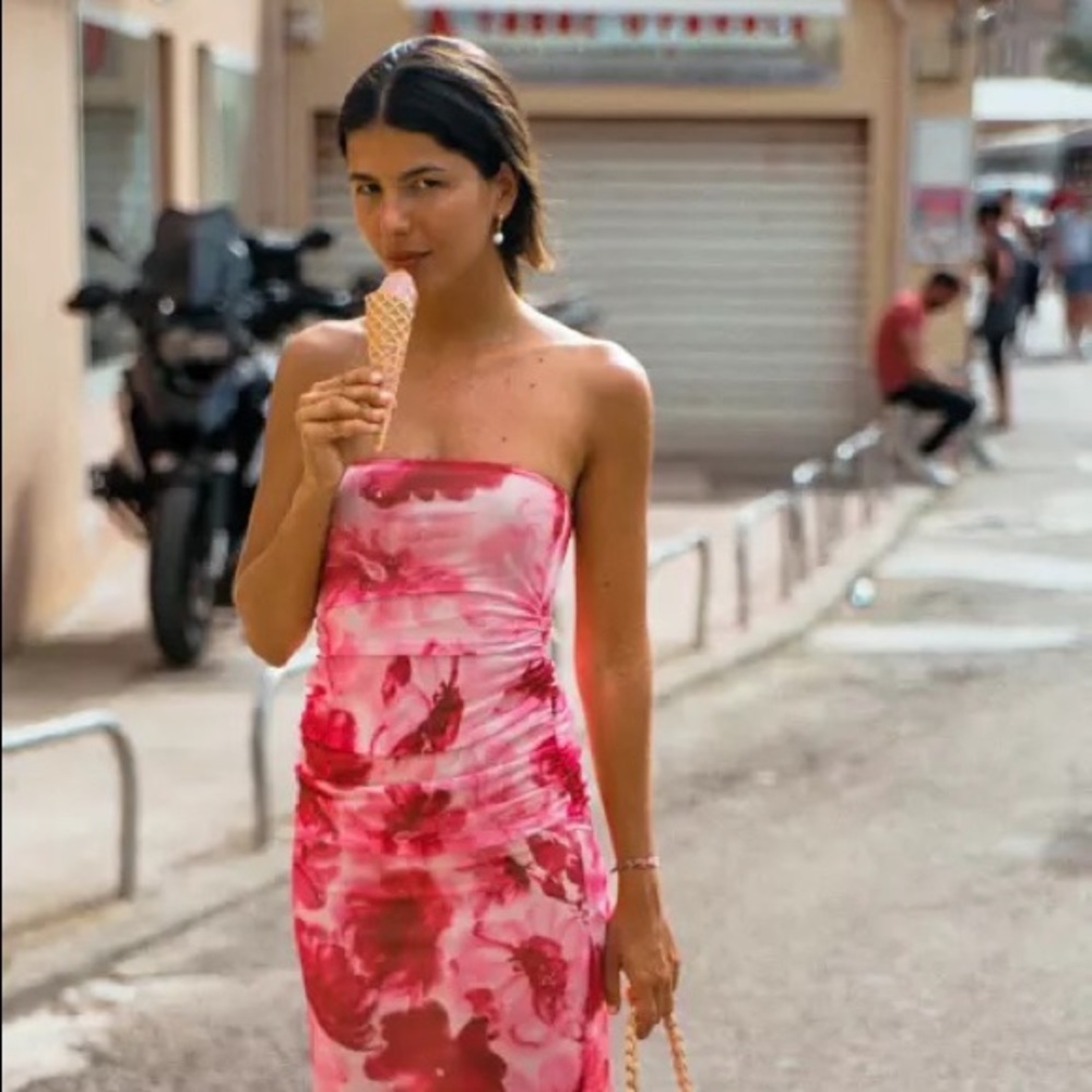 SALE! NWT $255 Rouje Anaia dress pink floral SOLD OUT 40 M-L sezane vintage